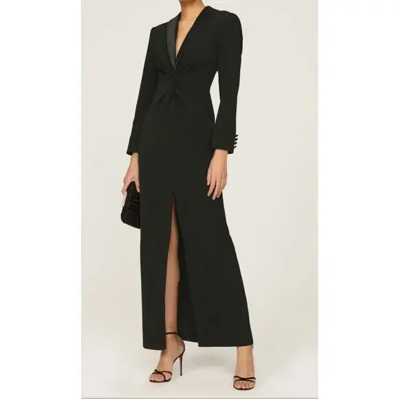 Lauren Ralph Lauren Black Zeenai Blazer Gown 12 - Picture 1 of 12